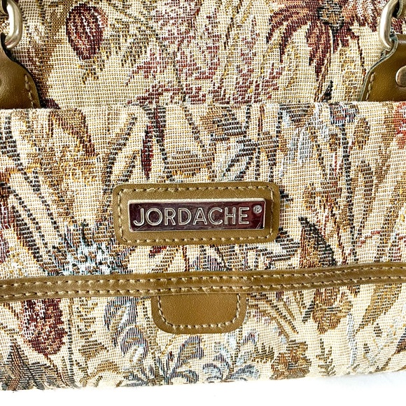 Vintage Jordache Floral Tapestry Zip Shoulder Strap Duffel Travel Bag 16" - Picture 2 of 10